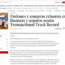 Fusiones y compras reinaron en finanzas y seguros segn Transactional Track Record